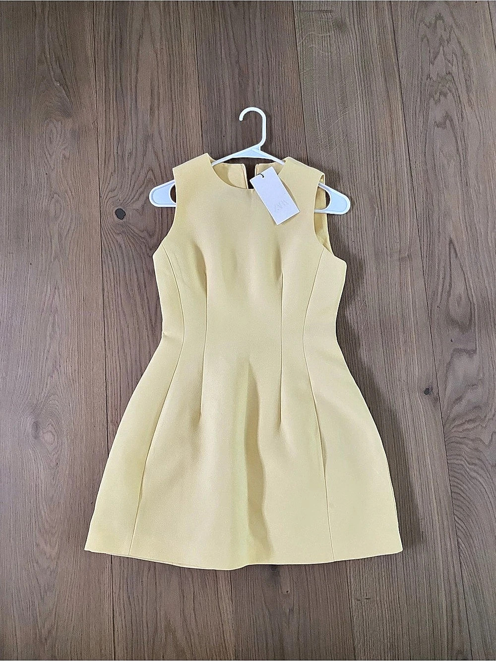 ZARA Short Voluminous mini Dress in Butter Yellow - NWT